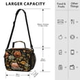 thumbnail image 3 of Insulated Lunch Bag 6L Leak-Proof Lunch Box with Shoulder Strap Multiple Pockets Lunch Tote Vintage-inspired Floral Pattern, 3 of 9