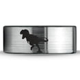 thumbnail image 2 of Tungsten Tyrannosaurus Rex Band Ring 8mm Men Women Comfort Fit Brushed Gray Flat Cut Black Polished, 2 of 4