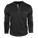thumbnail image 4 of pstuiky manga larga para hombre, Camiseta informal de manga larga con cuello redondo y bolsillos abotonados para hombre, color liso, transpirable top de hombre l, 4 of 7