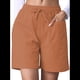 thumbnail image 2 of Pantalones Cortos Casuales Omen con Cordón Ajustable, Cintura Elástica Cómoda, Pantalones Cortos de Verano con Bolsillos, Marrón L, 2 of 10