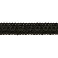 thumbnail image 1 of 1/2" (1cm) Basic solid Collection Scroll Gimp Braid Trim (Style# 0050SG), Pure Black #K9 (Jet Black) 14 Yards (42 ft/12.5m), 1 of 1