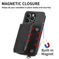 thumbnail image 6 of Decase for iPhone 14 Pro Wallet Case with Card Holder,RFID Blocking,Kickstand,Wrist Strap,Fit Magnetic Car Mount Luxury Leather Back Flip Cover Case for iPhone 14 Pro, Black, 6 of 8