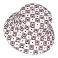 thumbnail image 3 of Disketp Gnomes And Hearts Print Reflective Bucket Hat Beach Hat Summer Travel Sun Hats Fisherman Cap, 3 of 8