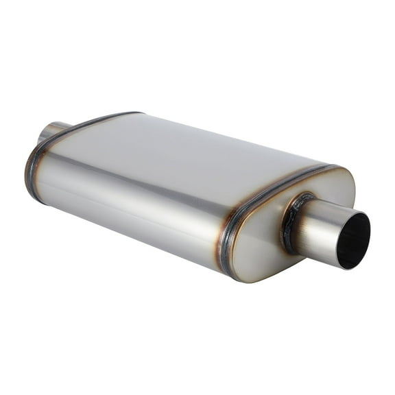 Exhaust Muffler Universal 409 Stainless Straight-Through Performance Muffler for Cars Trucks, 2.5" Inlet/Outlet, Overall Length 20"