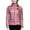 Pink, variant on UJNDER Women's Winter Thin and Light Down Coat Slim Quilted Jacket for Women Casual Outerwear with Stand Collar Purple XL