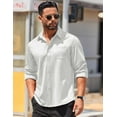 thumbnail image 3 of COOFANDY Mens Long Sleeve Button Down Shirts Wrinkle Free Dress Shirts for Men, 3 of 7