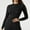 Black, variant on Idoravan Bodysuits for Women Long Sleeve,Women's Fashion Zipper Slimming Temperament Solid Color Long-sleeved Shapewear Black L