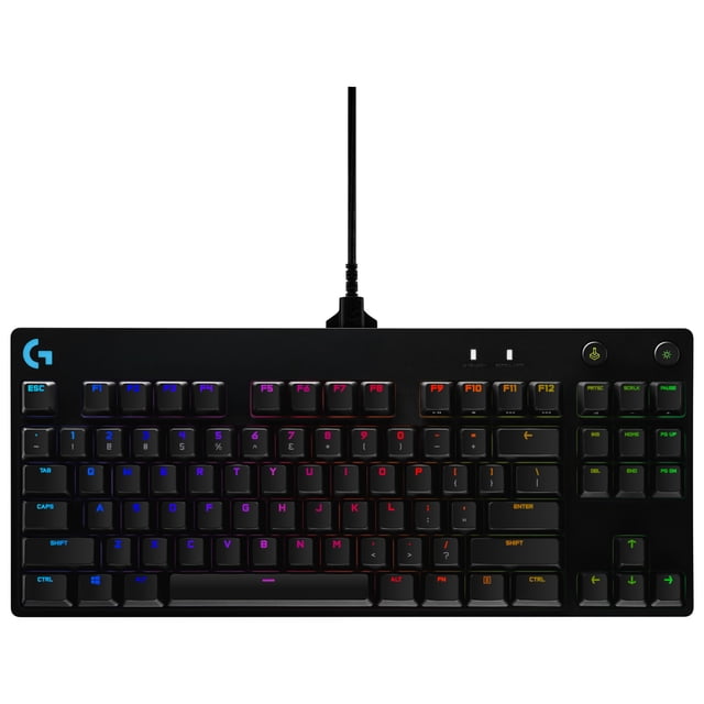 Open Box Logitech G Pro TKL Mechanical Gaming Keyboard GX Blue Clicky RGB LIGHTSYNC (920-009388)