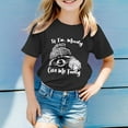thumbnail image 2 of NINGMENG Hauts et T-Shirts pour Filles, Imprimé Animal Raton Laveur Mignon, Col Rond, Manches Courtes, Noir, 10-11 Ans, 2 of 4