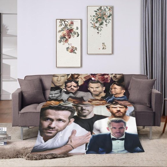 Blanket Ryan Reynolds Soft and Comfortable Wool Fleece Throw Blankets Gift for Home Decoration Sofa Office car Camping Yoga Travel Home Decoration Cozy Plush Beach