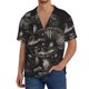 thumbnail image 1 of Fotbe Monochrome Mushroom Artwork Camisa Estampada de Manga Corta para Hombre, Casual de Verano, Estilo Playero, Sin Arrugas-Medium, 1 of 5