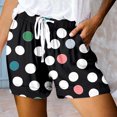 thumbnail image 1 of MKLEKYY Pantalones Cortos Deportivos de Cintura Alta con Cordones y Bolsillos con Estampado Informal para Mujer, 1 of 3