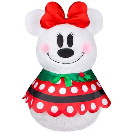 Minnie Mouse Christmas Holiday Plush Decoration Decor - Door Porch Greeter