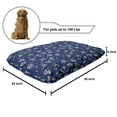 thumbnail image 2 of Violet Pet Bed, Repetitive Multitude Pansy Viola Flowers Printing on Plain Backdrop, Resistant Pad for Dogs and Cats Cushion with Removable Cover, 24" x 39", Dark Blue and Multicolor, by Ambesonne, 2 of 4