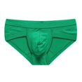 thumbnail image 5 of Calzoncillos de modal para hombre, para niños, con bolsa convexa, antidebilidad, cintura baja, color sólido, pantalones cortos simples, color rojo, 5 of 5