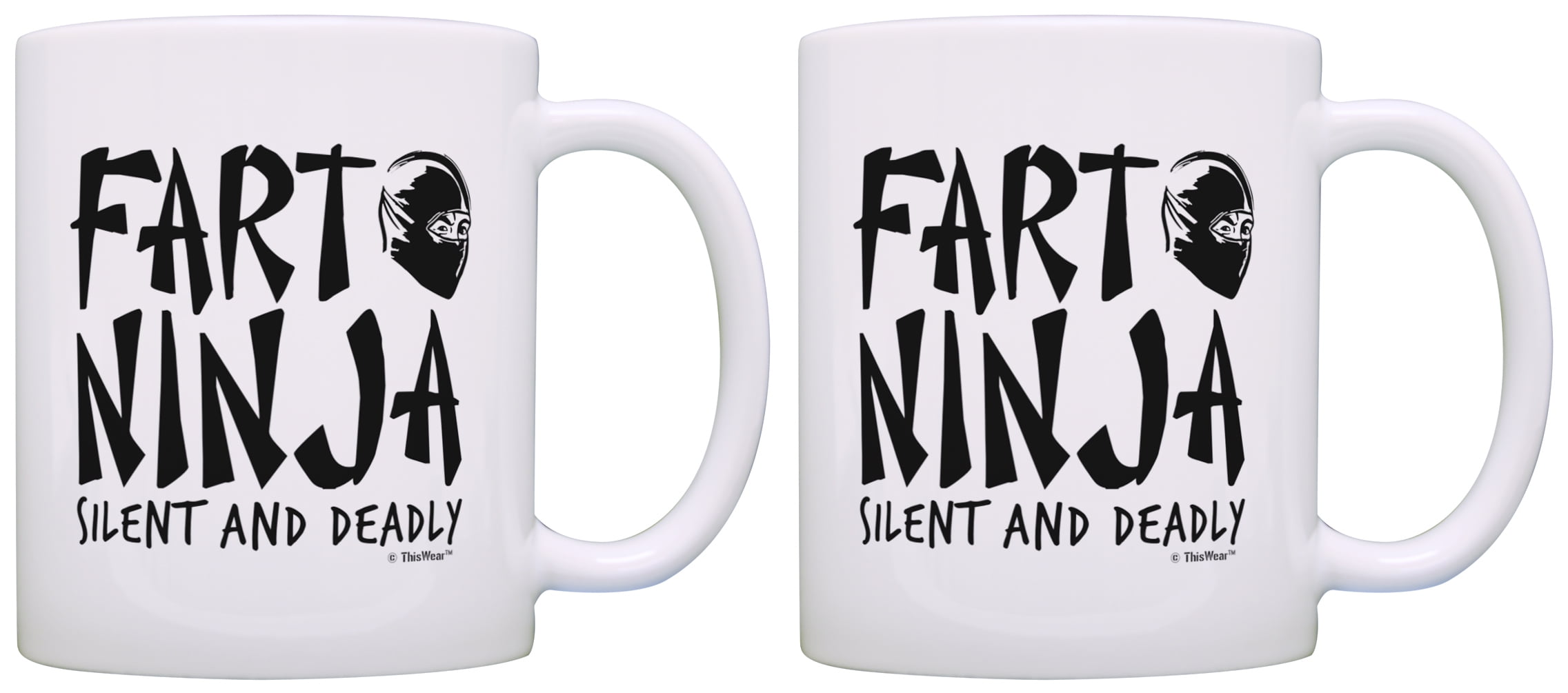 ThisWear Funny Father Day Gifts Dad Fart Ninja Silent and Deadly Unique
