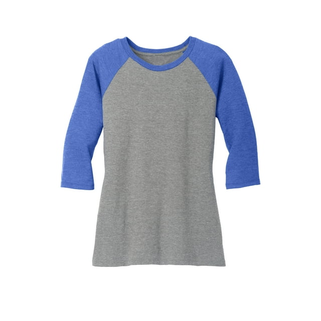 Gravity Threads Chandail Raglan Manches 3/4 pour Femmes - Royal Frost/gris Frost - Petit
