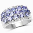 thumbnail image 1 of 2.76 Carat Genuine Tanzanite and White Topaz .925 Sterling Silver Ring QJ Model, 1 of 4