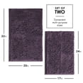 thumbnail image 3 of Juego de alfombras de baño Hearth & Harbor Chenille, color morado, 2 piezas, 3 of 9