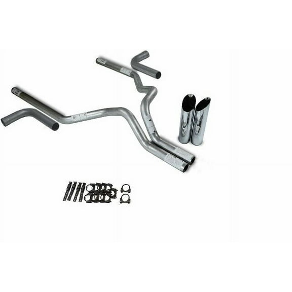 Chevy GMC 1500 99-06 3" Dual Exhaust Kits No Muffler Slash Tips Side Exit