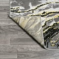 thumbnail image 5 of JONATHAN Y SILK ORCHID 2 x 10 Runner Rug, Swirl Marbled Abstract - Black/Yellow, SOR203D-210, 5 of 7
