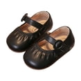 thumbnail image 6 of Kids Unisex Flats Black | PU Faux Leather Round Toe Dress Shoes for Girls Boys | Non-Slip Soft Sole for Wedding School Daily Wear,Size 10, 6 of 6