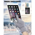 thumbnail image 4 of 2 Pairs Women's Winter Touchscreen Gloves Warm Fleece Lined Knit Gloves Elastic Cuff Winter Texting Gloves, 4 of 7