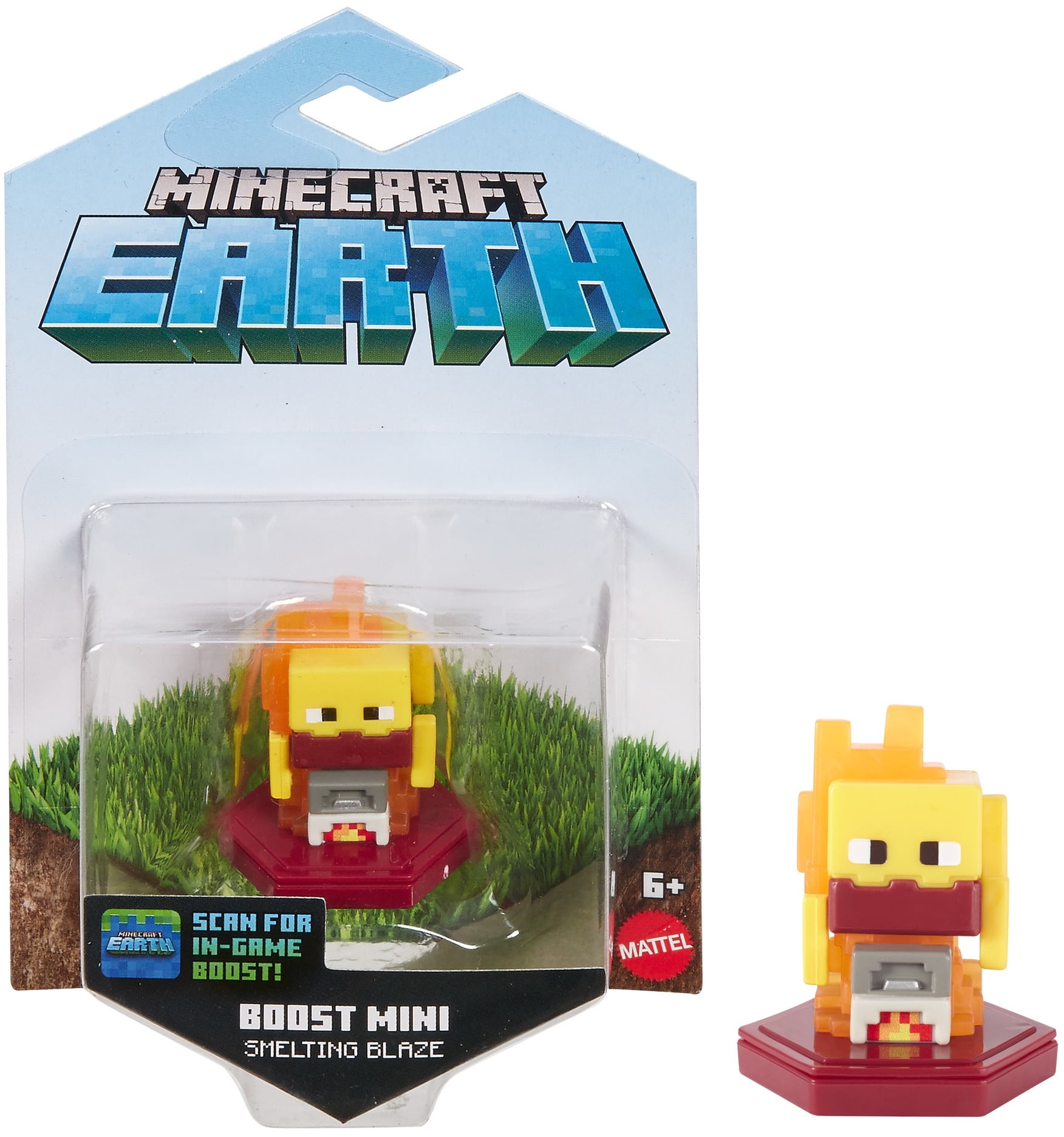 Mattel Minecraft Earth Boost Smelting Blaze Figure Walmart Com