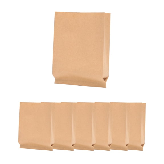 100 Pack Breakfast Paper Bags Deli Bags, 8 x 6 inch Kraft Dry Wax Paper Sandwich Bags, Waterproof & Grease-proof Paper Bags for Pastries Pizza Slices Chicken Nuggets Fish Panini Garlic Toast