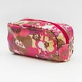 thumbnail image 2 of Retro Style Pink and Brown Floral 8" Cosmetic Bag, 2 of 6