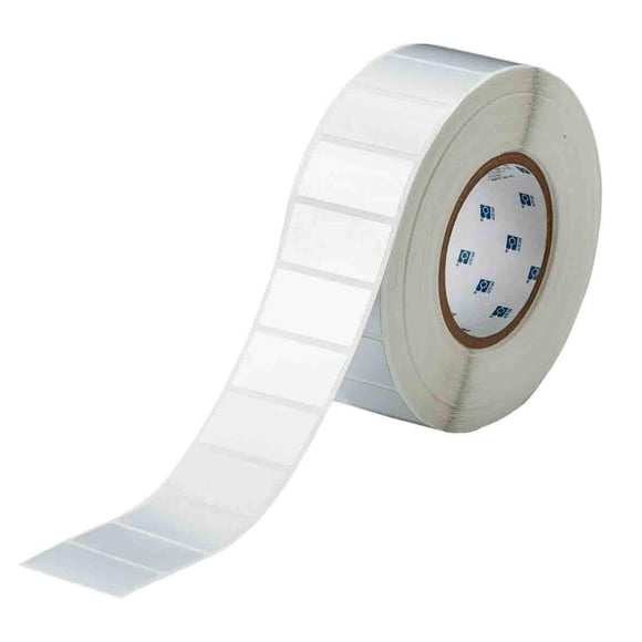 Brady THT-17-434-3 2" Width x 1" Height, B-434 Metallized Polyester, Gloss Finish Silver Thermal Transfer Printable Label (3000 per Roll)
