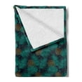 thumbnail image 2 of Tropical Soft Flannel Fleece Throw Blanket, Exotic Illustration with Hawaii Nature Palm Trees and Dots, Cozy Plush for Indoor and Outdoor Use, 50" x 70", Dark Blue Green, by Ambesonne, 2 of 5