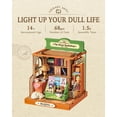 thumbnail image 2 of Rolife DIY Miniature House Wood Kit The Muse Bookshop Home Desk Bookshelf Decoration Birthday Gifts for Adult Boys & Girls, 2 of 7