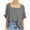Gray, variant on Lovskoo Summer Tops for Women 2024 Square Neck Short Sleeve Solid Color Oversized Tops Basic Casual Loose T Shirt White