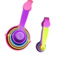 thumbnail image 1 of Graduated Color Thickened Measuring Spoon Measuring Cup Set, Kitchen Baking And Cooking Tools (10 Piece Set, Color Random), 1 of 5