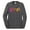 Heather Black, variant on Peace Love Baseball Sports Mens Long Sleeve Shirt, Heather Grey, Medium
