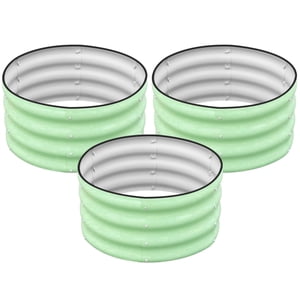 NUGRIART 2x2 ft Galvanized Raised Garden Bed (Set of 3)