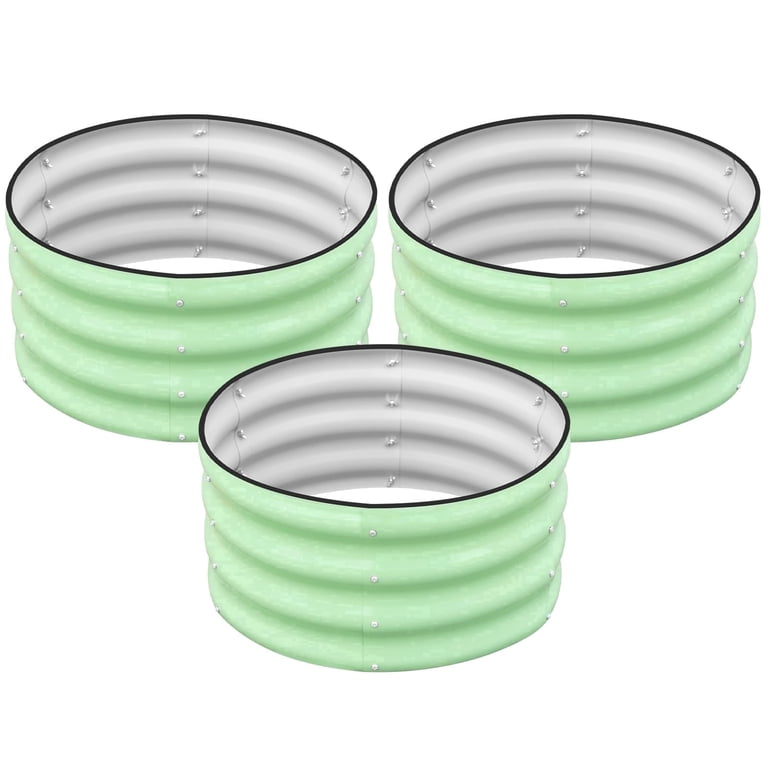 NUGRIART 2x2 ft Galvanized Raised Garden Bed (Set of 3) photo 1