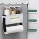 thumbnail image 5 of Organizador magnético para nevera, especiero con soporte para papel de cocina | Estante de cocina de 3 niveles para especias, papel de aluminio y toallas | Material PP blanco o negro | Montaje, 5 of 9