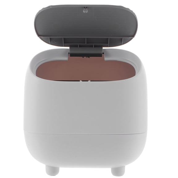 FUTUREORYY Durable Pressing Rubbish Bin White PP, Lid for Home, Practical Use