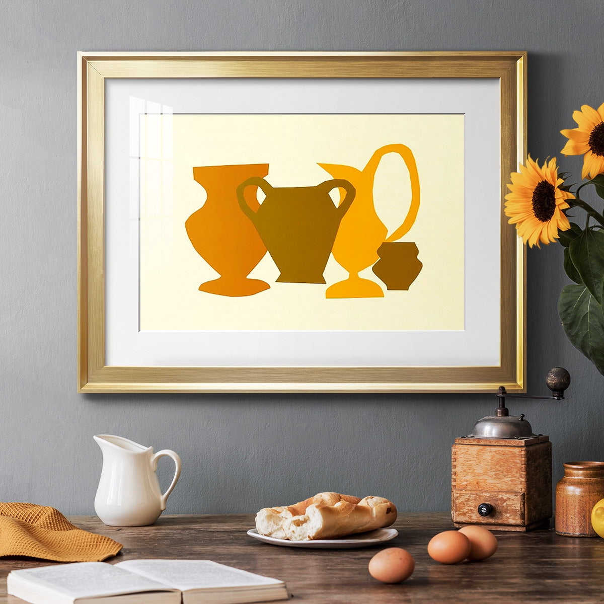 Posing Pottery II Premium Framed Print - Ready to Hang