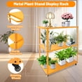 thumbnail image 4 of Indoor Greenhouse Plant Shelves with Grow Lights and Wheels, 3-Tier Metal Plant Stand Display Rack for Indoor Plants, Living Room, Balcony, Patio, 4 of 7