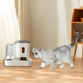 thumbnail image 1 of Bebedero automático para gatos Yinane Cuenco de alimentación y dispensador 2 en 1 Gris, 1 of 8