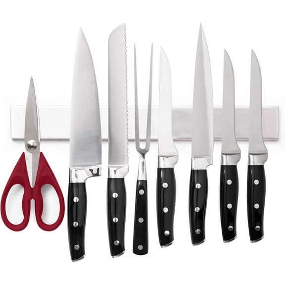 Tutuviw Magnetic Knife Holder for Wall 15.7 Inch Knife Magnetic Strip Knives Wall or Refrigerator Mounted Bar Rack for Stainless Steel Kitchen Utensil Hange, Home Organizer (NO Knife Tool)