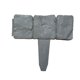 thumbnail image 4 of 10 piezas de bordes marrones para jardín CHAO valla de piedra de imitación plástico 24 cm x 10 cm, 4 of 5