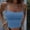 Light Blue, variant on Cropped Tank Tops For Women Sevevn Fashion Women's Casual Summer Outgoing Solid Sexy-Neck Strap Camisoles Compression Tank Tops For Women