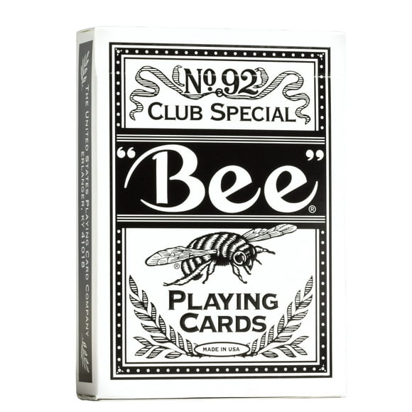 Bee Signature Series Playing Cards Deck, 1 Deck of Black Playing Cards, Thin Crushed, Special Edition