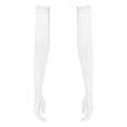thumbnail image 6 of TiaoBug Women Dance Outfit Sleeveless Cross-Back Leotard Dress Gymnastics Competition Figure Skating Dress White XXL, 6 of 7