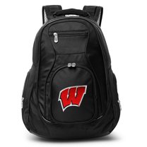 MOJO Black Wisconsin Badgers 19'' Laptop Travel Backpack