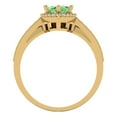 thumbnail image 4 of Clara Pucci 14K Yellow Gold Marquise Cut 2Ct Simulated Green Diamond Engagement Ring + Matching Band - Luxury Box Included, 4 of 7